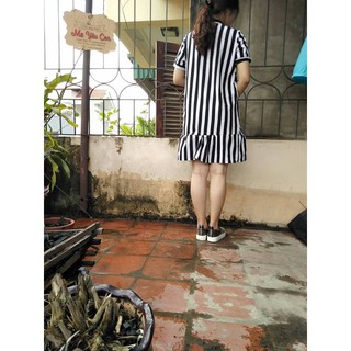 VÁY KẺ SỌC ĐUÔI CÁ