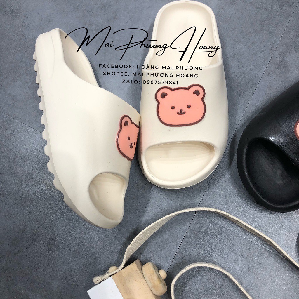 Dép bánh mì Gấu cute siêu nhẹ chống trượt hottrend 2021. M01