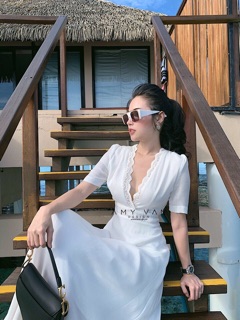 ĐẦM MAXI CỔ V