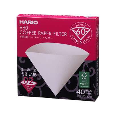 COMBO 3 HỘP GIẤY LỌC CÀ PHÊ HARIO V60 coffee filter paper VCF – 02 – 40W ( màu trắng) - 40 TỜ