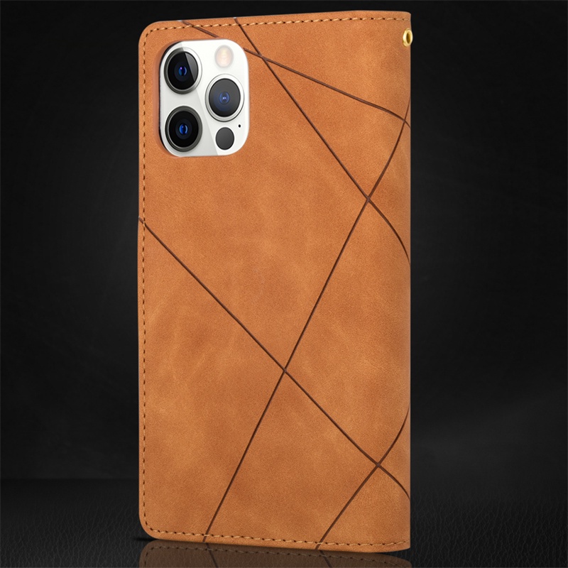 Ốp Điện Thoại Da Ví Lật Từ Tính Hai Màu Đa Năng Cho iPhone14 pro max iPhone 13 iPhone 12 SE2 SE3