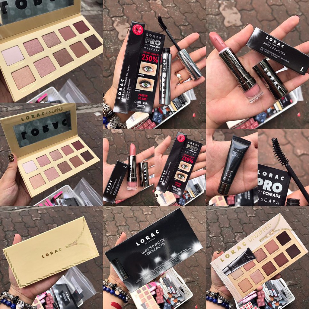 Set 3 Sản Phẩm Phấn Mắt + Mascara + Son Lorac Pro