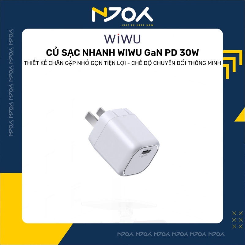 Củ Sạc Nhanh Đa Năng Wiwu Gan Pd 30w Thiết Kế Chân Gập Nhỏ Gọn Tiện Lợi Cho Điện Thoại Máy Tính Bảng