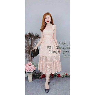 Đầm maxi ren