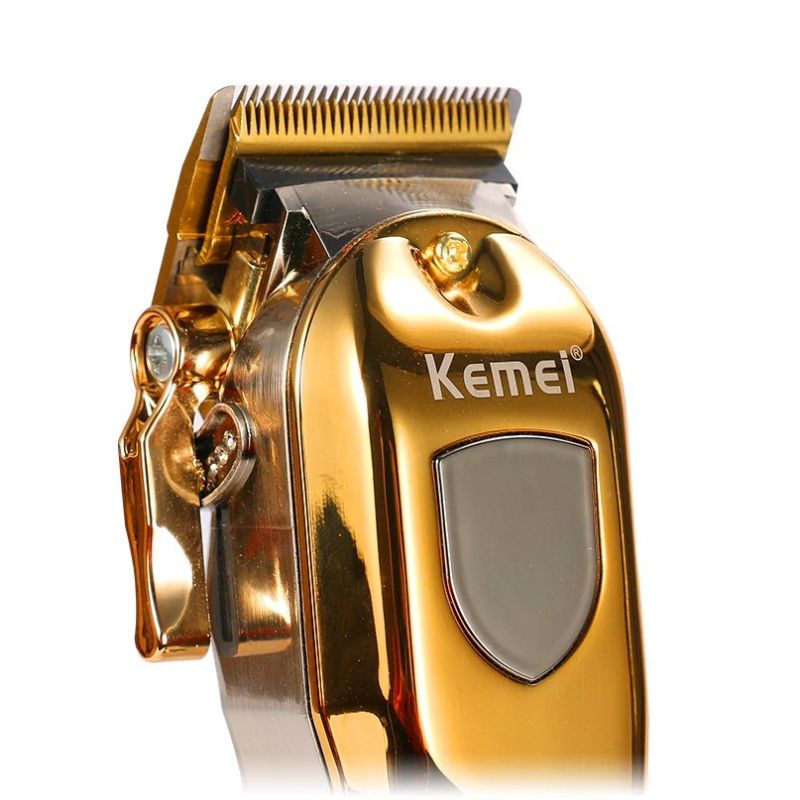 Tông Đơ Cắt Tóc Kemei Km 2010 - Chuyên Nghiệp - Đẳng Cấp - Vỏ Kim Loại Sáng