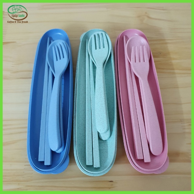 Set Đũa Muỗng Nĩa Cá Nhân Cao Cấp Hahulado Bộ Dụng Cụ Cá Nhân Nhiều Màu Kèm Hộp Đựng Tiện Lợi
