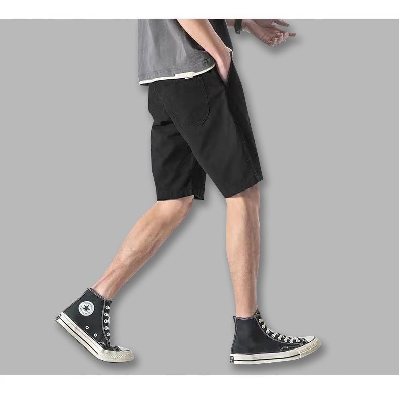 Quần short nam tây âu Bigsize Quần đùi dáng suông ngố cạp chun lưng thun trơn mùa hè Phong cách Hàn Quốc Thời Trang cao cấp đẹp