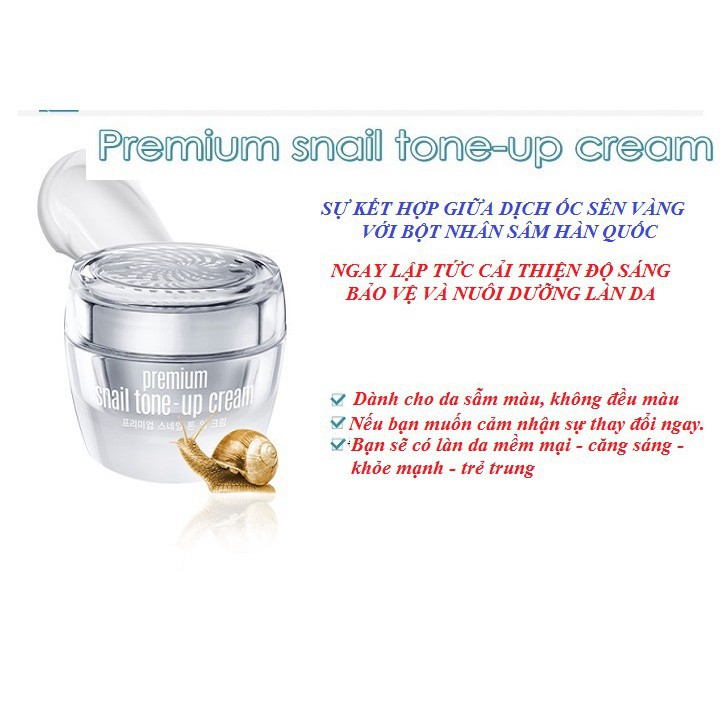 KEM ỐC SÊN DƯỠNG TRẮNG DA Goodal Premium Snail Tone Up Cream ( Mẫu Mới 2020 )