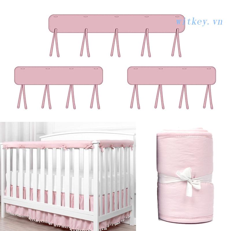 Bộ 3 Vỏ Bọc Thành Nôi Thoáng Khí Bảo Vệ An Toàn Cho Bé