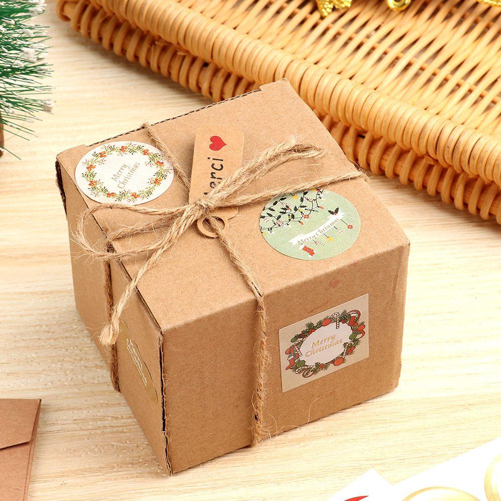CHOOKEY Set 2 / 8 Tờ Nhãn Dán Trang Trí Quà Giáng Sinh