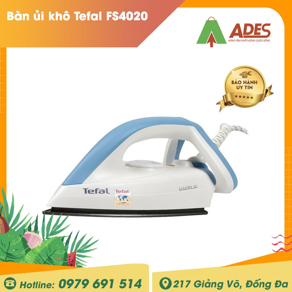 [Mã 154ELSALE2 giảm 7% đơn 300K] Bàn ủi khô Tefal FS4020