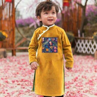 Áo dài nhung vàng size 10, nhung đỏ size 4 và 8