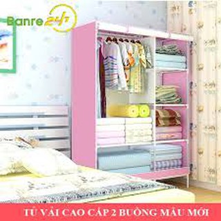 TỦ VẢI CAO CẤP 3D 2 BUỒNG 6 NGĂN