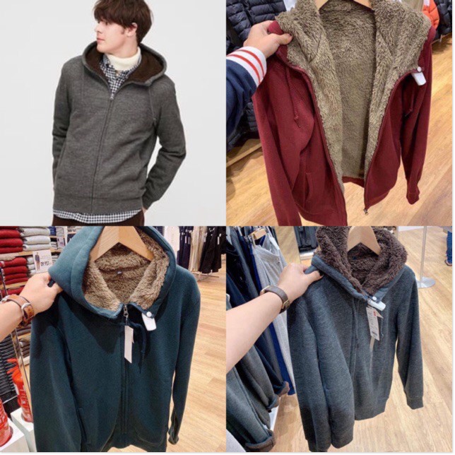 ÁO KHOÁC NỈ LÓT LÔNG CỪU CỦA UNIQLO CHÍNH HÃNG ( NAm) sakura