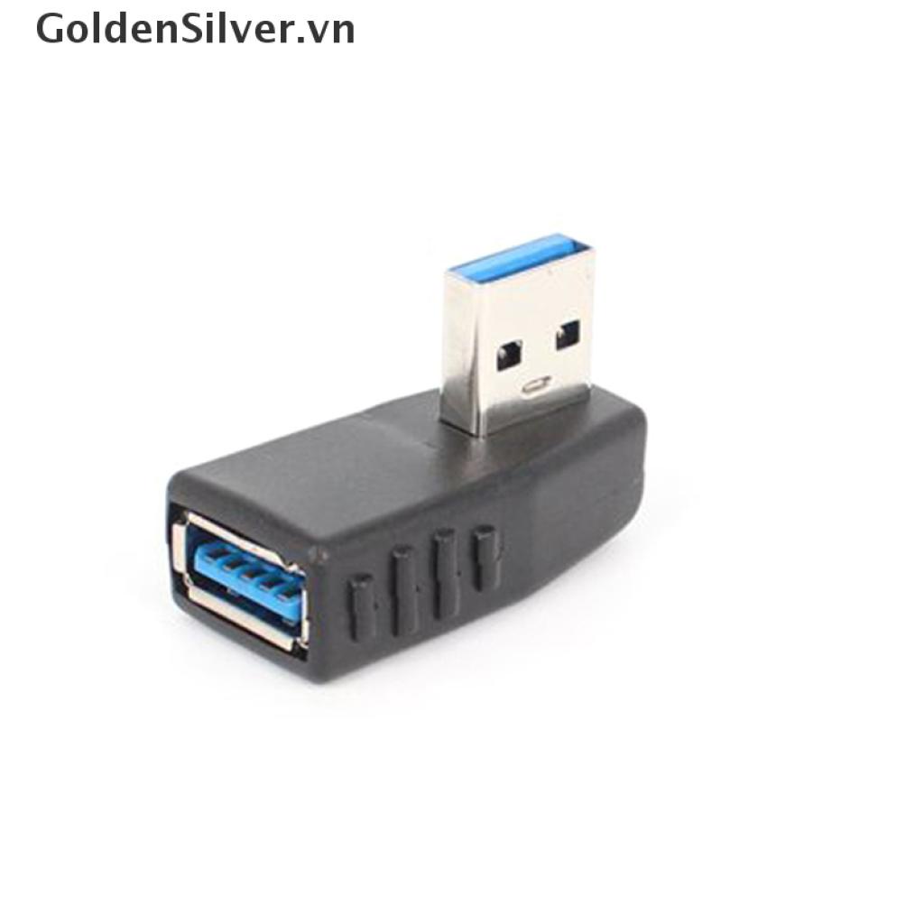 Đầu Nối Chuyển Đổi USB 3.0 A Male Sang Female Góc Phải 90 Độ
