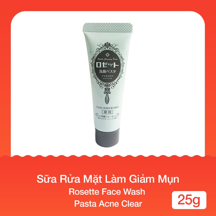 [QUÀ TẶNG KHÔNG BÁN] Sữa Rửa Mặt Giảm Mụn Rosette Face Wash Pasta Acne Clear Mini Tube (25g)