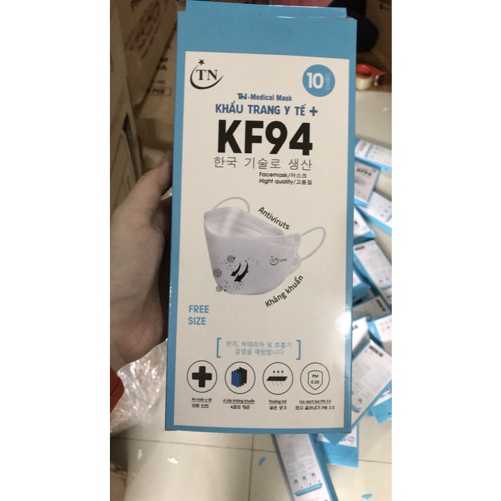 10 Khẩu Trang Cá 4D Mask Thảo Nguyên KF94 Hàn Quốc