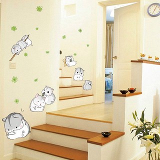 Decal dán tường hình chuột hamster vui nhộn