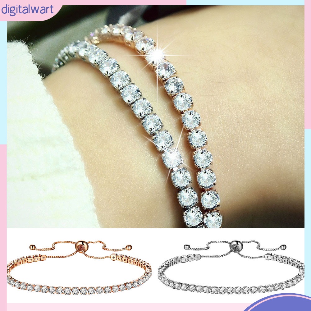 Vòng Đeo Tay Đính Đá Phong Cách Sang Trọng Thanh Lịch Dành Cho Nữ