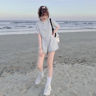 Set áo croptop quần short