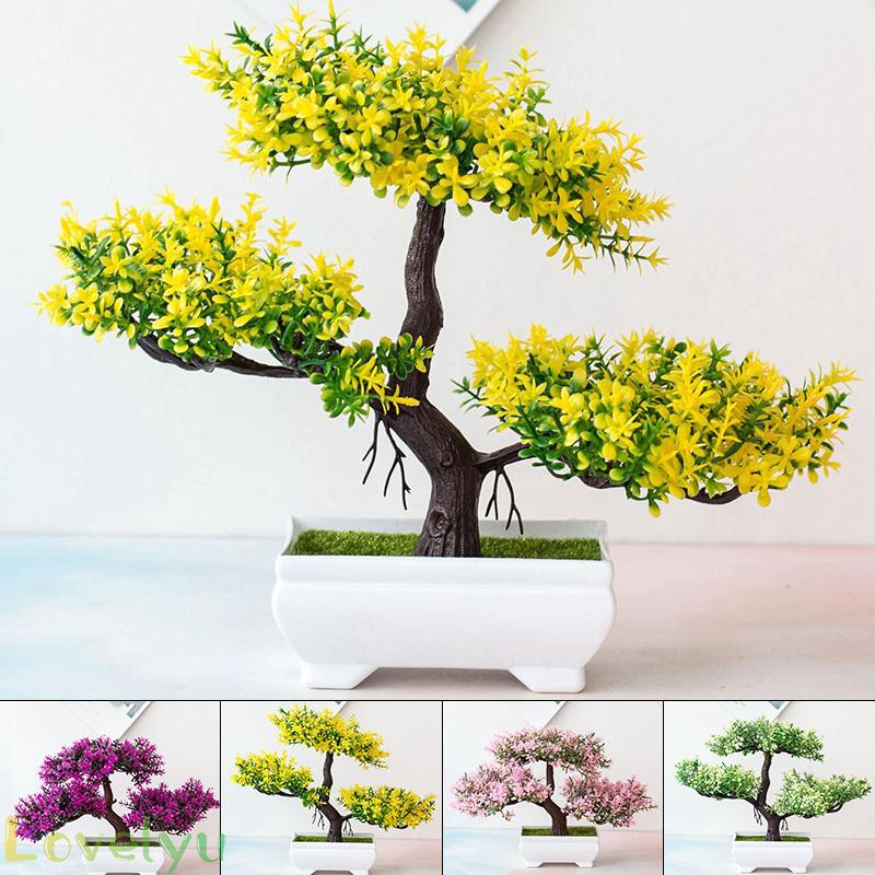 Chậu Cây Giả Trang Trí Sinh Động