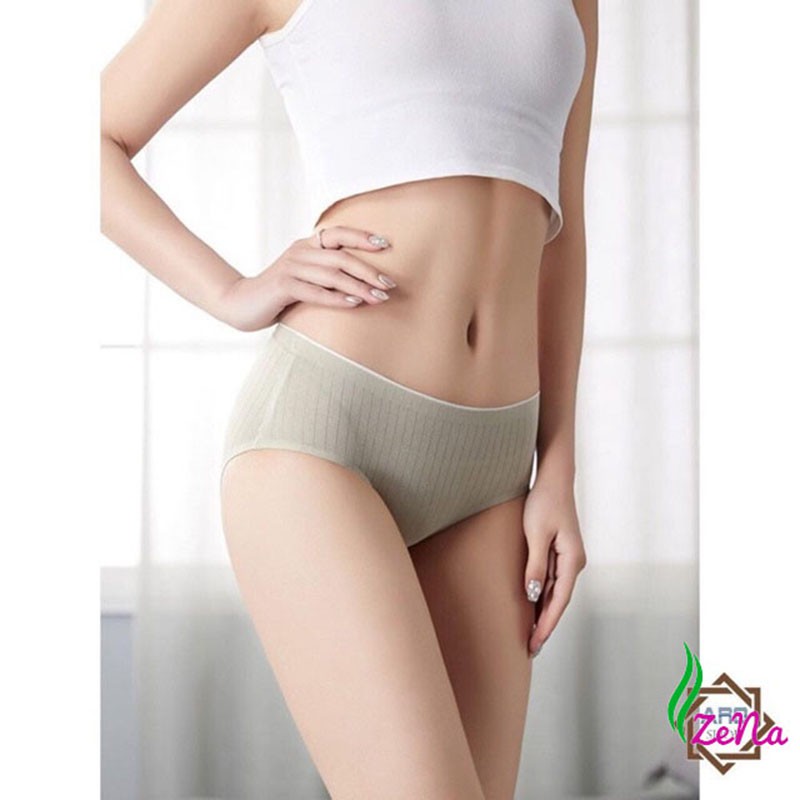Quần lót cotton gân tăm không đường may kháng khuẩn ZE005 | BigBuy360 - bigbuy360.vn