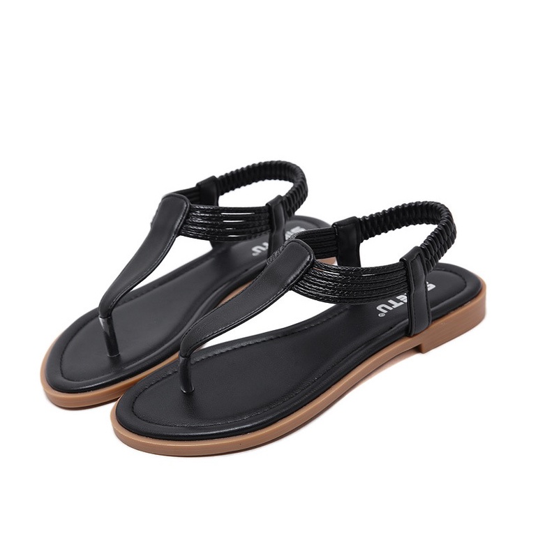 Sandal xỏ ngón Siketu da mềm, đế 1cm