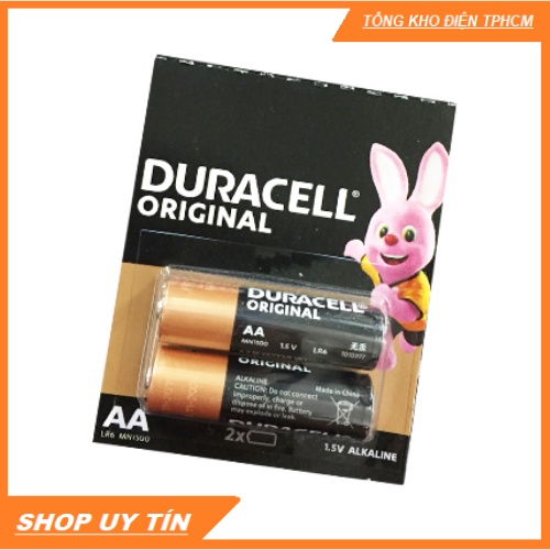 Pin AA Duracell Alkaline 1.5V Duracell MN1500 LR6 Vỉ 2 viên- Hàng Chính Hãng