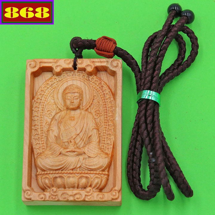 Mặt dây chuyền gỗ hoàng đàn Phật như lai đại nhật MG4A