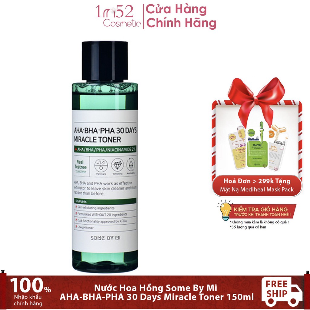 Nước Hoa Hồng Some By Mi AHA-BHA-PHA 30 Days Miracle Toner 150ml - Toner Some By Mi