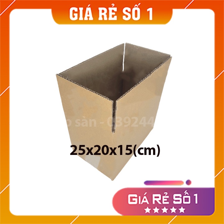 hộp carton size 25x20x15cm để đóng gói hàng