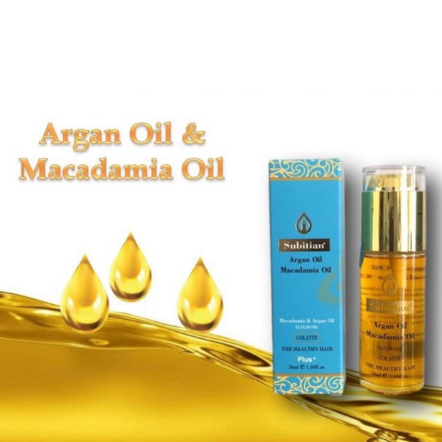 Subitian Argan Oil Macadamia Tinh dầu dưỡng bóng tóc cao cấp Ý 50ml