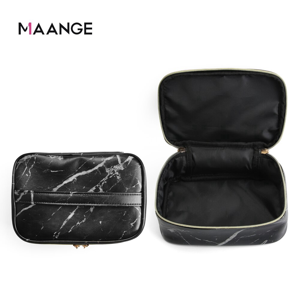 Set 3 Túi Đựng Bút/Mỹ Phẩm Trang Điểm MAANGE Họa Tiết Đá Cẩm Thạch Thời Trang