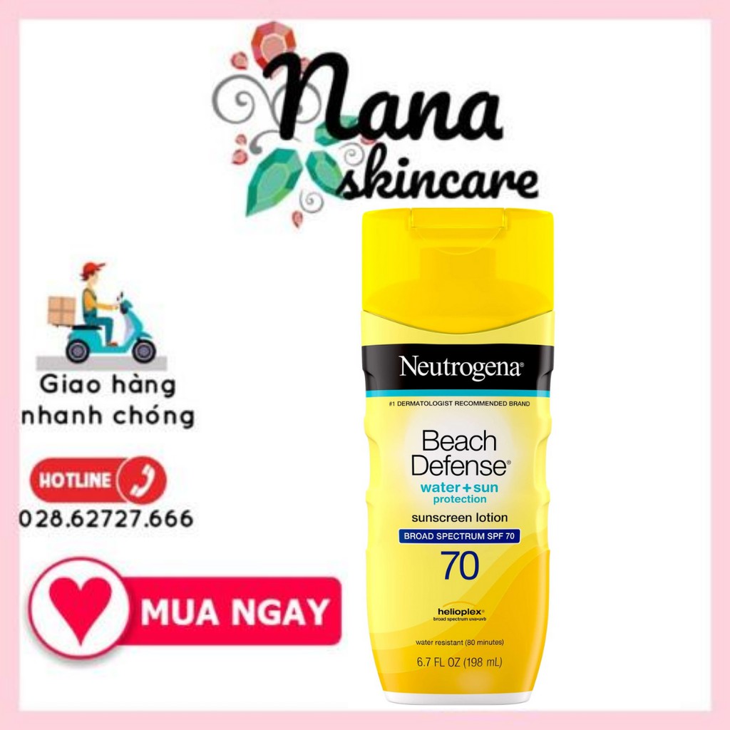 Kem Chống Nắng Neutrogena Beach Defense Sunscreen Lotion Broad Spectrum SPF 70 (198ml)