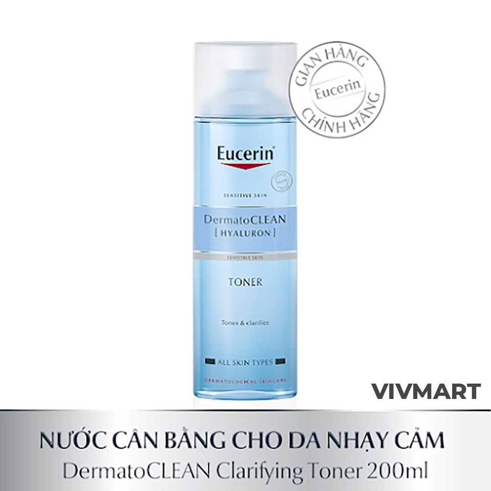 ✅ Toner Cho Da Nhạy Cảm Da Thường Eucerin Dermato Clean Clarifying Toner 200ml