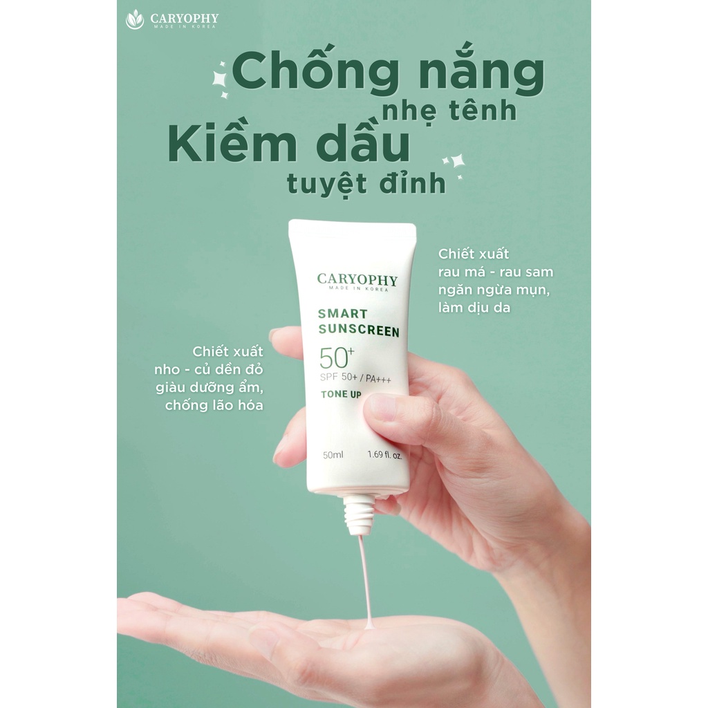 [Sample 5ml] Kem Chống Nắng Caryophy Smart Sunscreen Tone Up SPF50+/Pa+++ 5ml