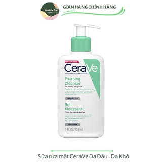 [Bill UK] Sữa rửa mặt dịu nhẹ CERAVE Foaming Facial Cleanser 236ml (da dầu/khô)