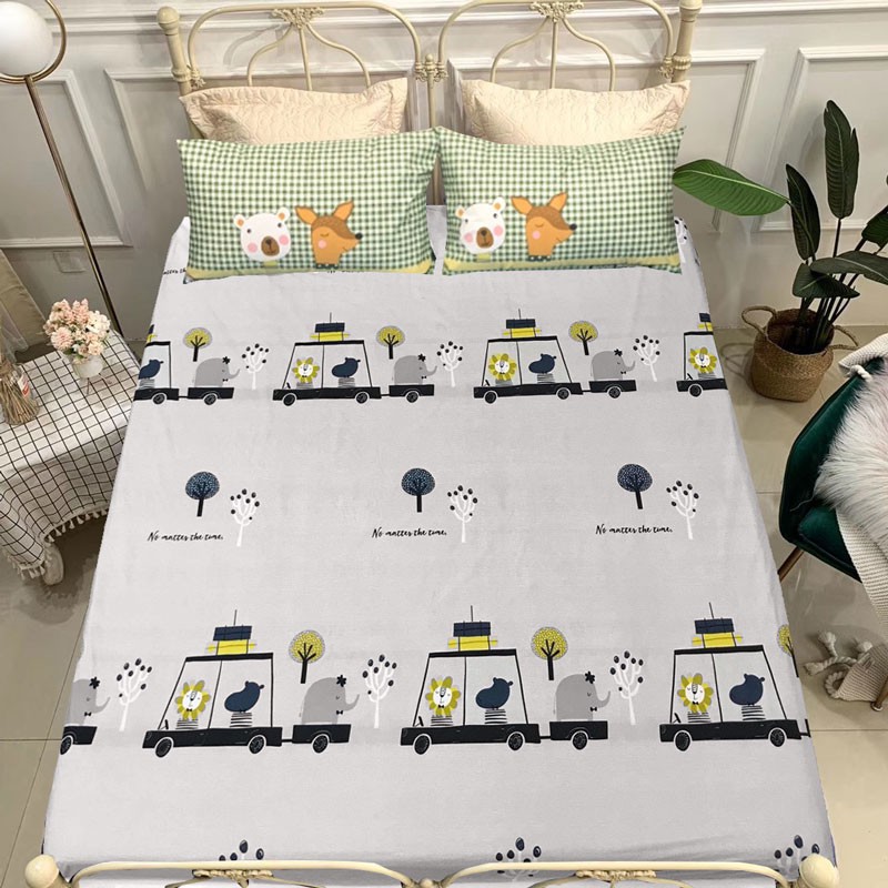 Ga chống thấm cotton nằm trực tiếp cho bé K'home có size nệm 20cm