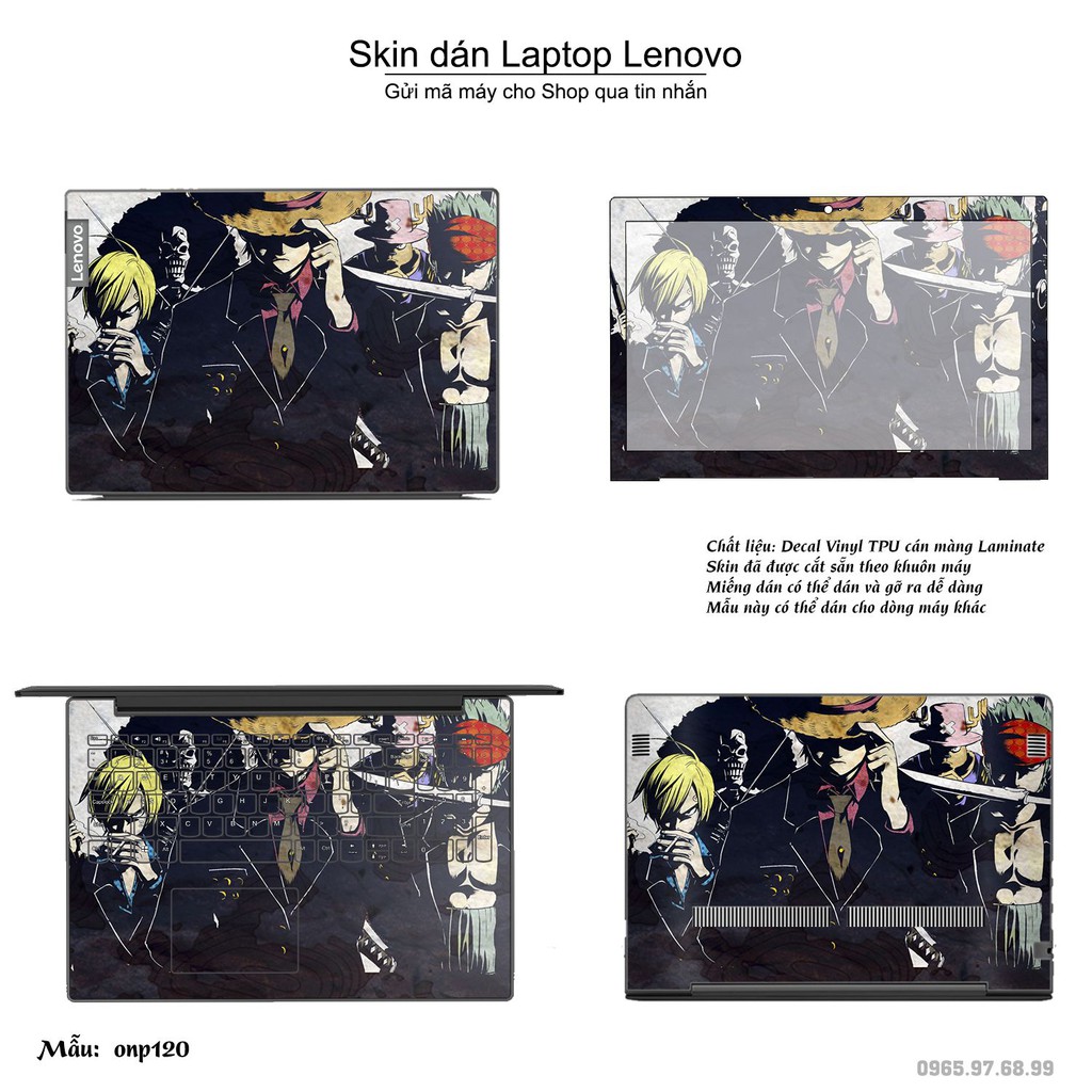 Skin dán Laptop Lenovo in hình One Piece _nhiều mẫu 13 (inbox mã máy cho Shop)