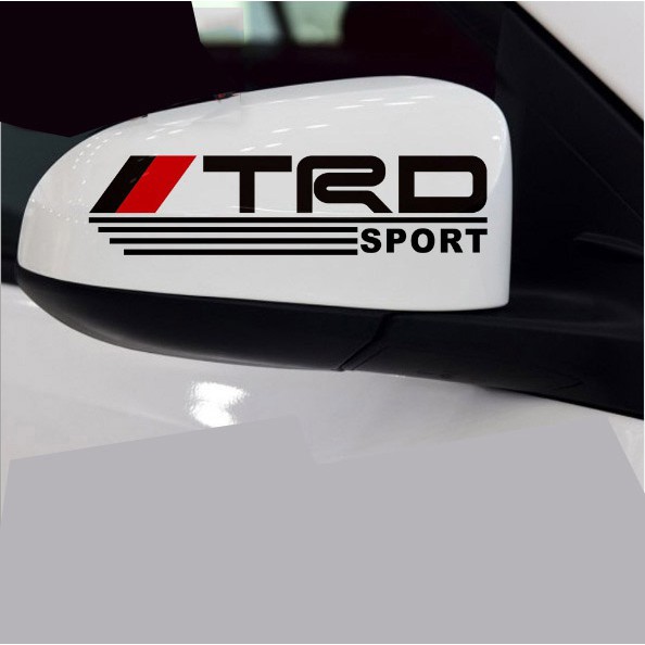 Tem dán gương chiếu hậu ô tô TRD