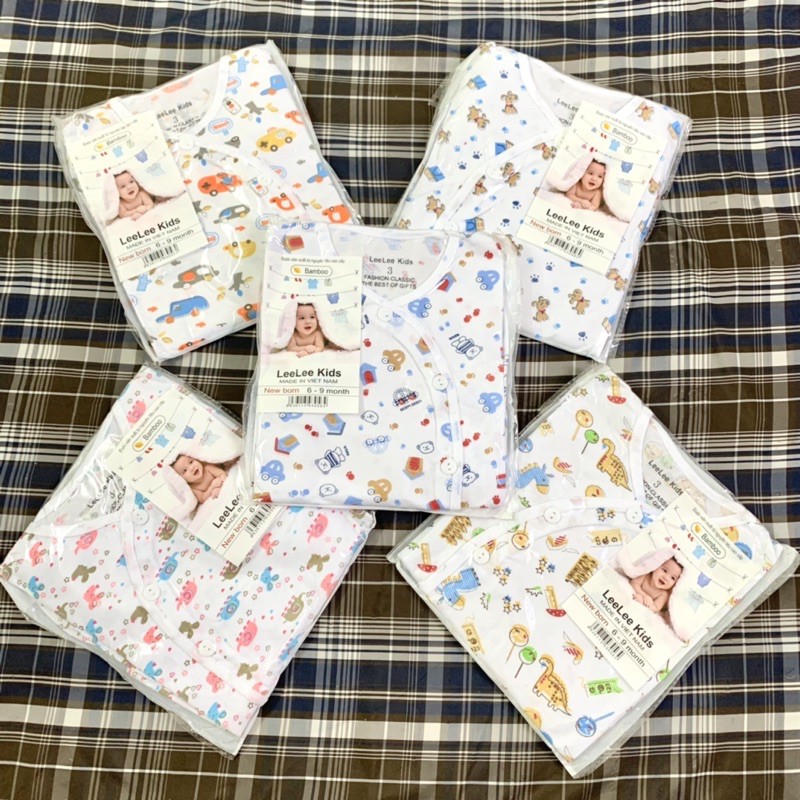 Bộ quần áo dài tay lệch vai cho bé Lee lee Kid 0-9M