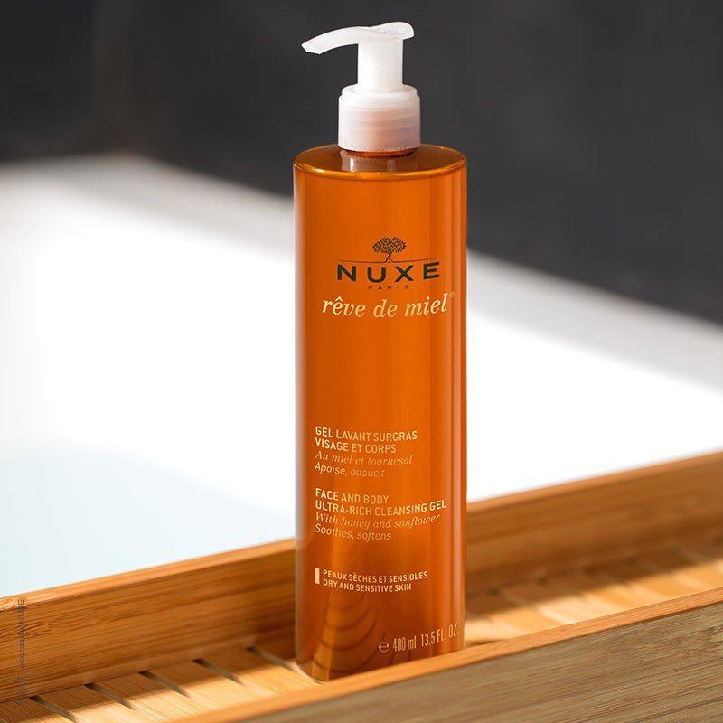 Gel rửa mặt và tắm toàn thân Nuxe Reve De Miel Face And Body Ultra-Rich Cleansing 400ml - AJA'S SKINLAB