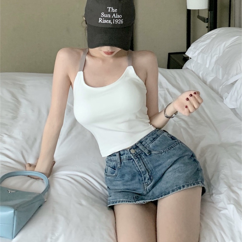 Áo Thun Ba Lỗ Màu Sắc Đơn Giản Phong Cách Thể Thao