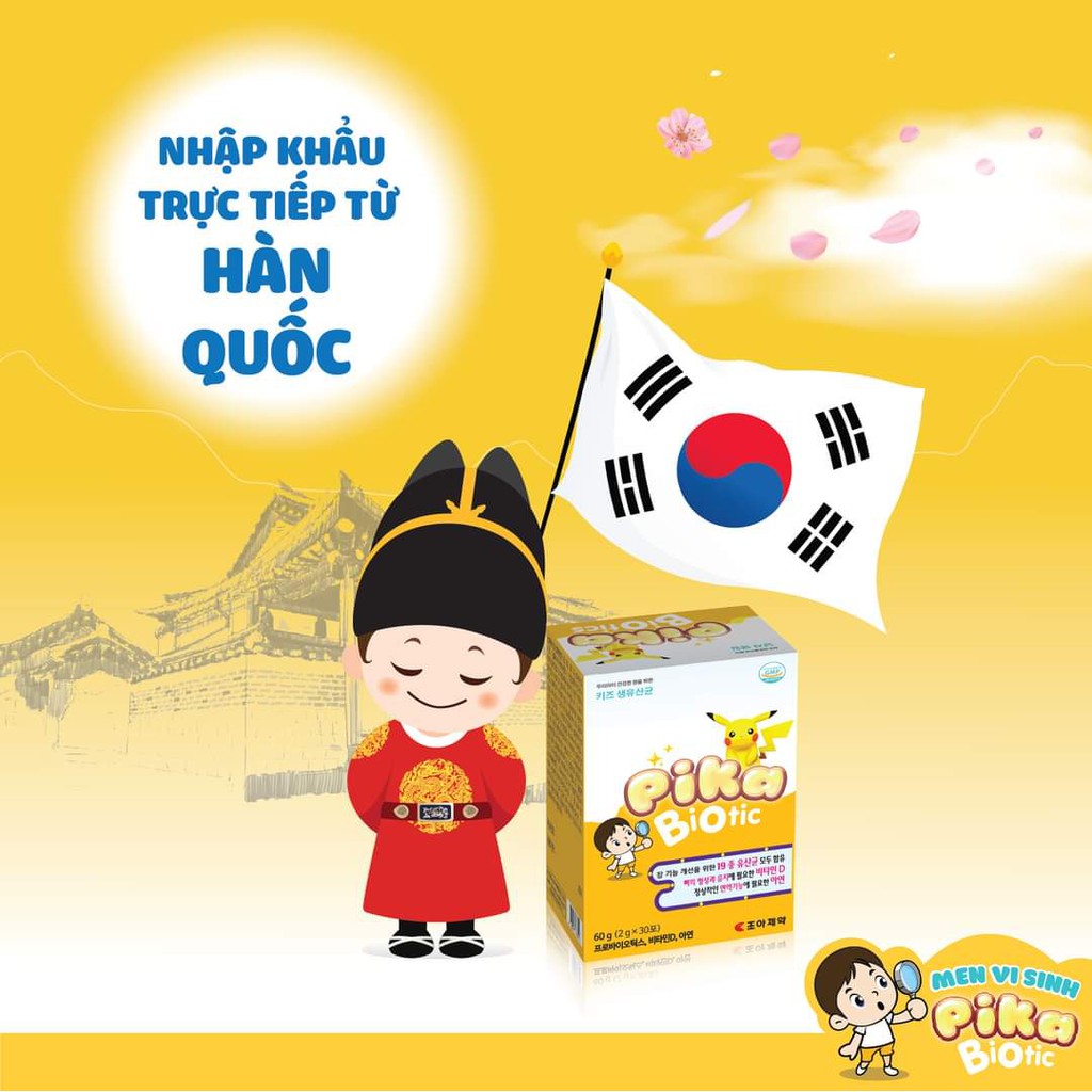 Men Vi Sinh Pika Biotic 19 Chủng Lợi Khuẩn ,Hỗ Trợ Rối Loạn Tiêu Hóa,Biếng Ăn.