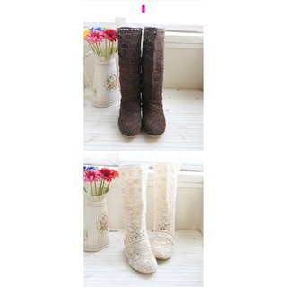 [ORDER] GIÀY BỐT, BOOTS PHỐI REN HOA THIẾT KẾ LẠ MẮT