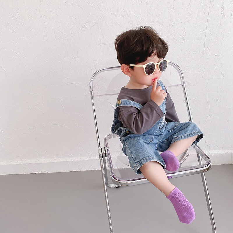 Tất cổ ngắn cho bé gái bé trai DINOKING tất trẻ em [Set 5 đôi ] Vớ cho bé chất cotton dày dặn ấm áp