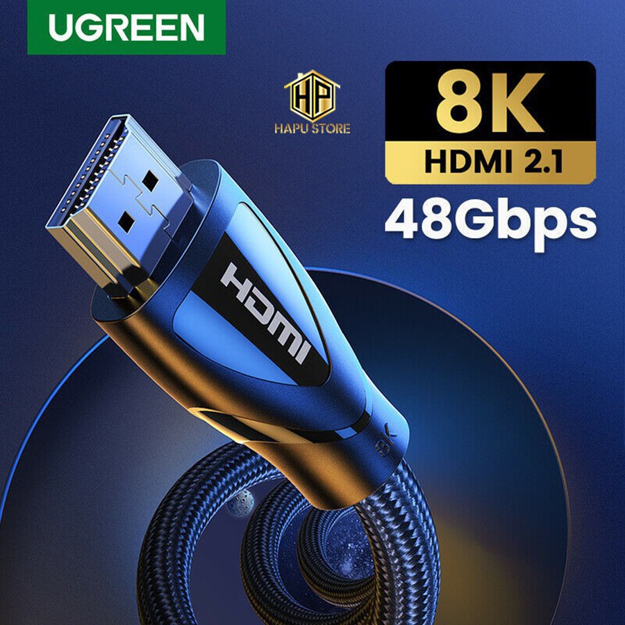 [Mã ELHACE giảm 4% đơn 300K] Cáp HDMI 2.1 Ugreen cao cấp độ phân giải 8K/60Hz - Hapustore