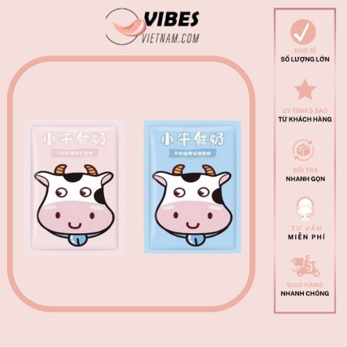Mặt nạ giấy sữa bò non - Nhóm vitamin E dưỡng trắng cấp ẩm làm đều màu da vibesvietnam