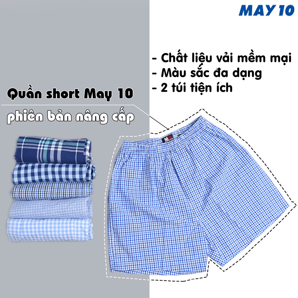Quần ĐÙI May 10 mặc nhà MÀU NGẪU NHIÊN