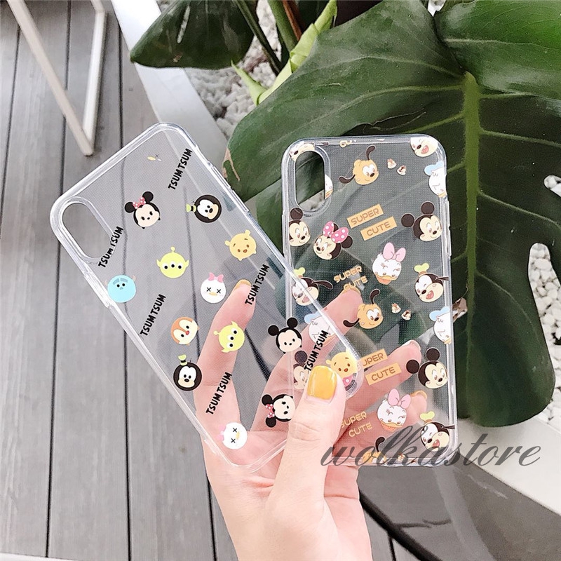 Ốp điện thoại từ nhựa dẻo trong suốt in hoạt hình disney xinh xắn cho iPhone 12mini 12 Pro Max 5 5s 6s 6 7 8 Plus X XS Max XR